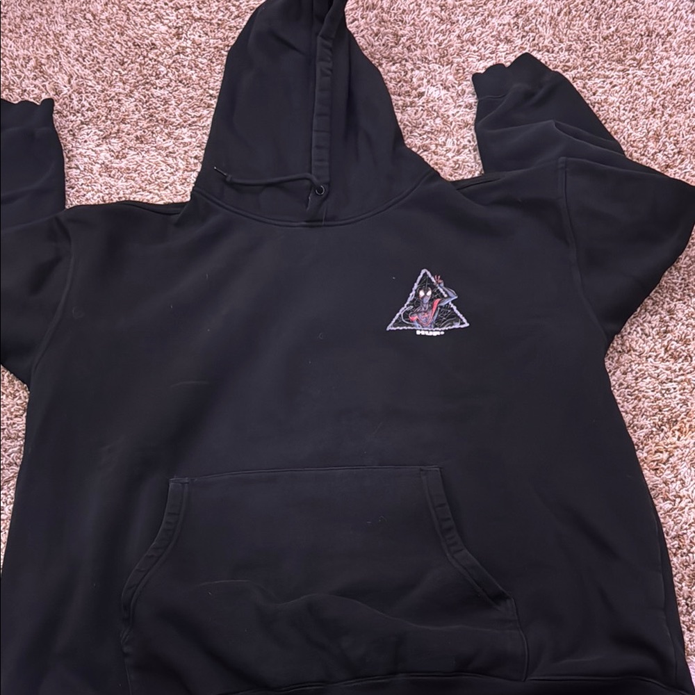Black Hoodie with Triangle Logo